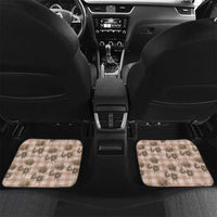 Brown Palaka Hawaii Car Mats Hawaiian Lehua Blossoms LT05 Set 2pcs - Back Brown - Polynesian Pride