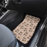 Brown Palaka Hawaii Car Mats Hawaiian Lehua Blossoms LT05 - Polynesian Pride