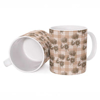 Brown Palaka Hawaii Ceramic Mug Hawaiian Lehua Blossoms LT05 - Polynesian Pride