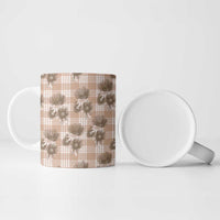 Brown Palaka Hawaii Ceramic Mug Hawaiian Lehua Blossoms LT05 - Polynesian Pride