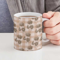Brown Palaka Hawaii Ceramic Mug Hawaiian Lehua Blossoms LT05 - Polynesian Pride