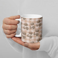 Brown Palaka Hawaii Ceramic Mug Hawaiian Lehua Blossoms LT05 - Polynesian Pride