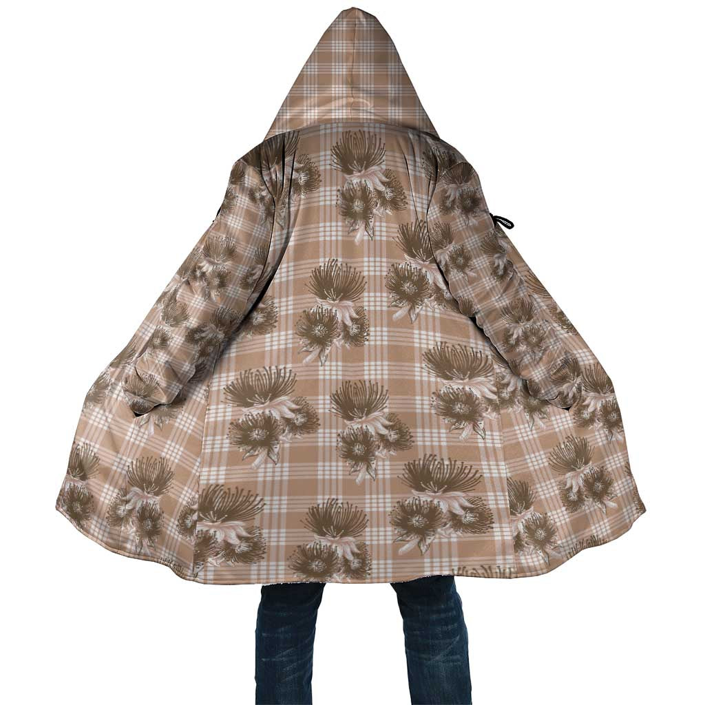 Brown Palaka Hawaii Cloak Hawaiian Lehua Blossoms LT05 Unisex Brown - Polynesian Pride