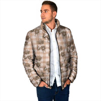 Brown Palaka Hawaii Padded Jacket Hawaiian Lehua Blossoms LT05 - Polynesian Pride