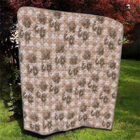 Brown Palaka Hawaii Quilt Hawaiian Lehua Blossoms LT05 - Polynesian Pride