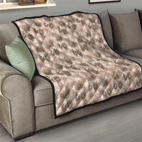 Brown Palaka Hawaii Quilt Hawaiian Lehua Blossoms LT05 - Polynesian Pride