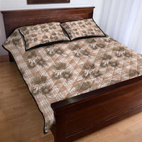 Brown Palaka Hawaii Quilt Bed Set Hawaiian Lehua Blossoms LT05 - Polynesian Pride