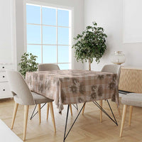 Brown Palaka Hawaii Tablecloth Hawaiian Lehua Blossoms LT05 - Polynesian Pride