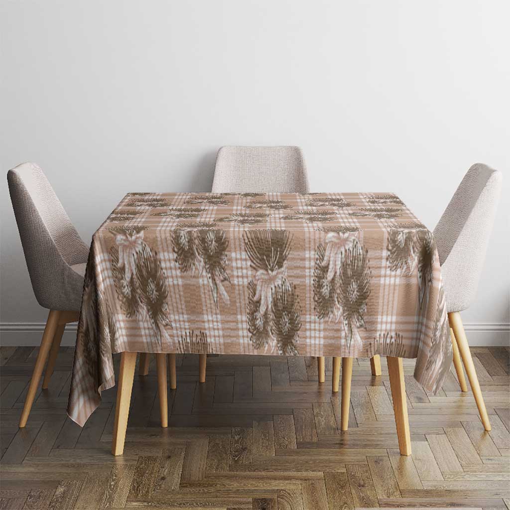 Brown Palaka Hawaii Tablecloth Hawaiian Lehua Blossoms LT05 - Polynesian Pride