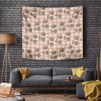 Brown Palaka Hawaii Tapestry Hawaiian Lehua Blossoms LT05 Brown - Polynesian Pride