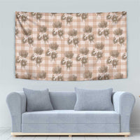 Brown Palaka Hawaii Tapestry Hawaiian Lehua Blossoms LT05 - Polynesian Pride