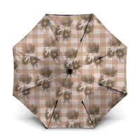 Brown Palaka Hawaii Umbrella Hawaiian Lehua Blossoms LT05 One Size Folded 11.42 inch Opened Diameter 37.4 inch Brown - Polynesian Pride