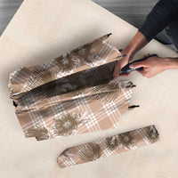 Brown Palaka Hawaii Umbrella Hawaiian Lehua Blossoms LT05 - Polynesian Pride