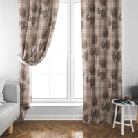 Brown Palaka Hawaii Window Curtain Hawaiian Lehua Blossoms LT05 - Polynesian Pride