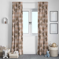 Brown Palaka Hawaii Window Curtain Hawaiian Lehua Blossoms LT05 - Polynesian Pride