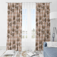 Brown Palaka Hawaii Window Curtain Hawaiian Lehua Blossoms LT05 - Polynesian Pride