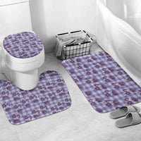 Purple Palaka Hawaii Bathroom Set Hawaiian Lehua Blossoms LT05 Mat Set Only (3 pcs) One Size Purple - Polynesian Pride