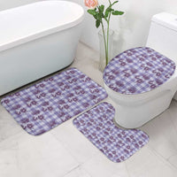 Purple Palaka Hawaii Bathroom Set Hawaiian Lehua Blossoms LT05 - Polynesian Pride