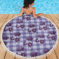 Purple Palaka Hawaii Beach Blanket Hawaiian Lehua Blossoms LT05 - Polynesian Pride