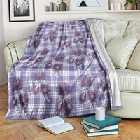 Purple Palaka Hawaii Blanket Hawaiian Lehua Blossoms LT05 Purple - Polynesian Pride