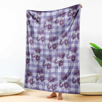 Purple Palaka Hawaii Blanket Hawaiian Lehua Blossoms LT05 - Polynesian Pride
