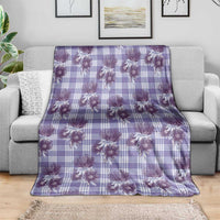 Purple Palaka Hawaii Blanket Hawaiian Lehua Blossoms LT05 - Polynesian Pride
