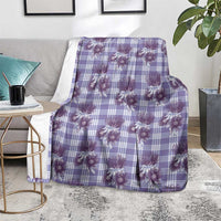 Purple Palaka Hawaii Blanket Hawaiian Lehua Blossoms LT05 - Polynesian Pride