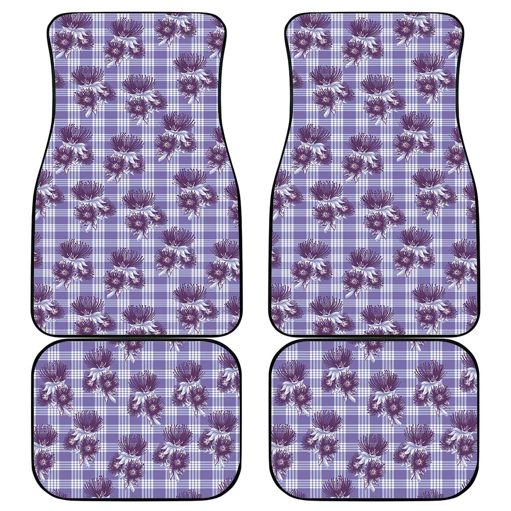 Purple Palaka Hawaii Car Mats Hawaiian Lehua Blossoms LT05 - Polynesian Pride