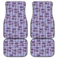 Purple Palaka Hawaii Car Mats Hawaiian Lehua Blossoms LT05 - Polynesian Pride