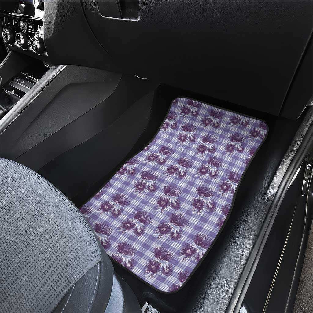 Purple Palaka Hawaii Car Mats Hawaiian Lehua Blossoms LT05 - Polynesian Pride