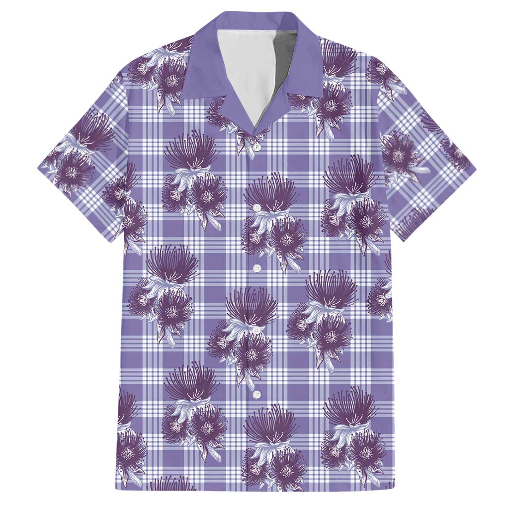 Purple Palaka Hawaii Hawaiian Shirt Hawaiian Lehua Blossoms LT05 Purple - Polynesian Pride