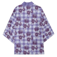 Purple Palaka Hawaii Kimono Hawaiian Lehua Blossoms LT05 - Polynesian Pride