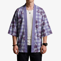 Purple Palaka Hawaii Kimono Hawaiian Lehua Blossoms LT05 - Polynesian Pride