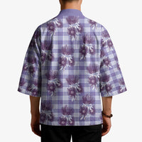 Purple Palaka Hawaii Kimono Hawaiian Lehua Blossoms LT05 - Polynesian Pride