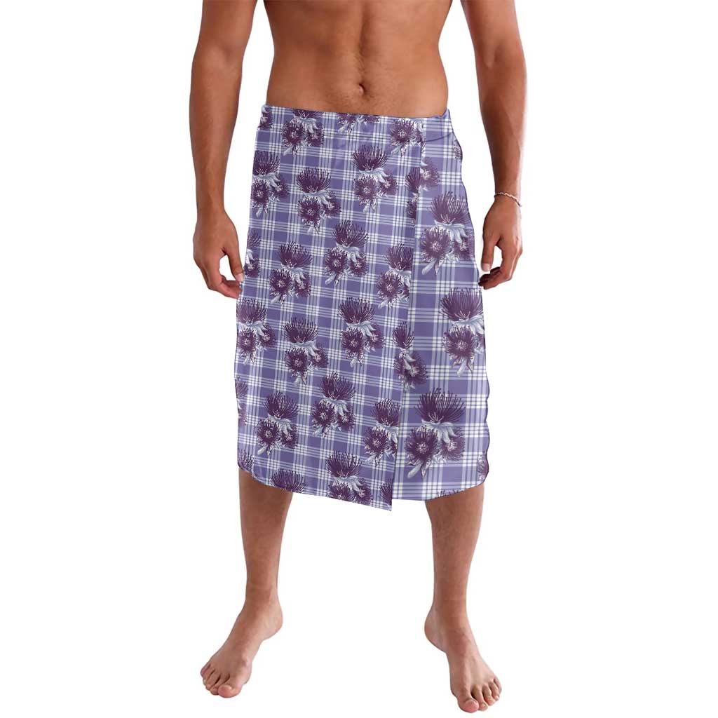 Purple Palaka Hawaii Lavalava Hawaiian Lehua Blossoms LT05 Purple - Polynesian Pride