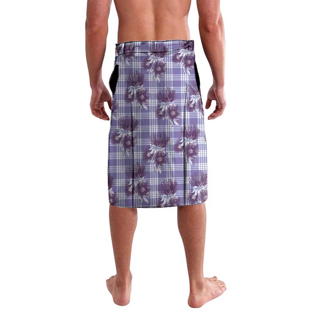 Purple Palaka Hawaii Lavalava Hawaiian Lehua Blossoms LT05 - Polynesian Pride