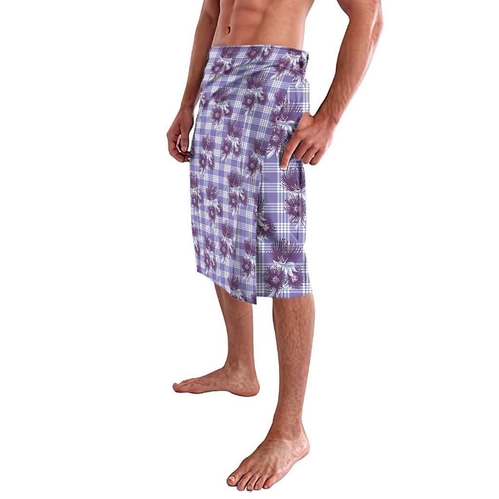 Purple Palaka Hawaii Lavalava Hawaiian Lehua Blossoms LT05 - Polynesian Pride