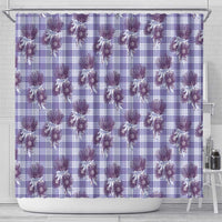 Purple Palaka Hawaii Shower Curtain Hawaiian Lehua Blossoms LT05 - Polynesian Pride