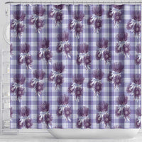 Purple Palaka Hawaii Shower Curtain Hawaiian Lehua Blossoms LT05 - Polynesian Pride