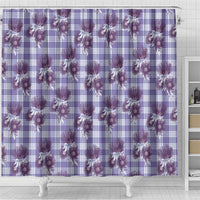Purple Palaka Hawaii Shower Curtain Hawaiian Lehua Blossoms LT05 - Polynesian Pride