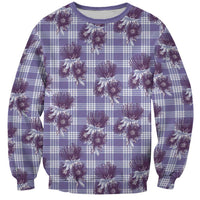 Purple Palaka Hawaii Sweatshirt Hawaiian Lehua Blossoms LT05 Unisex Purple - Polynesian Pride