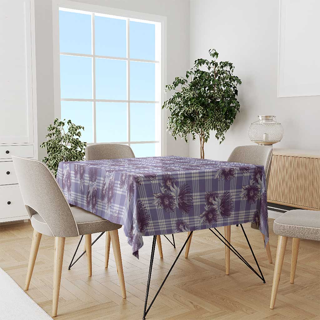 Purple Palaka Hawaii Tablecloth Hawaiian Lehua Blossoms LT05 - Polynesian Pride
