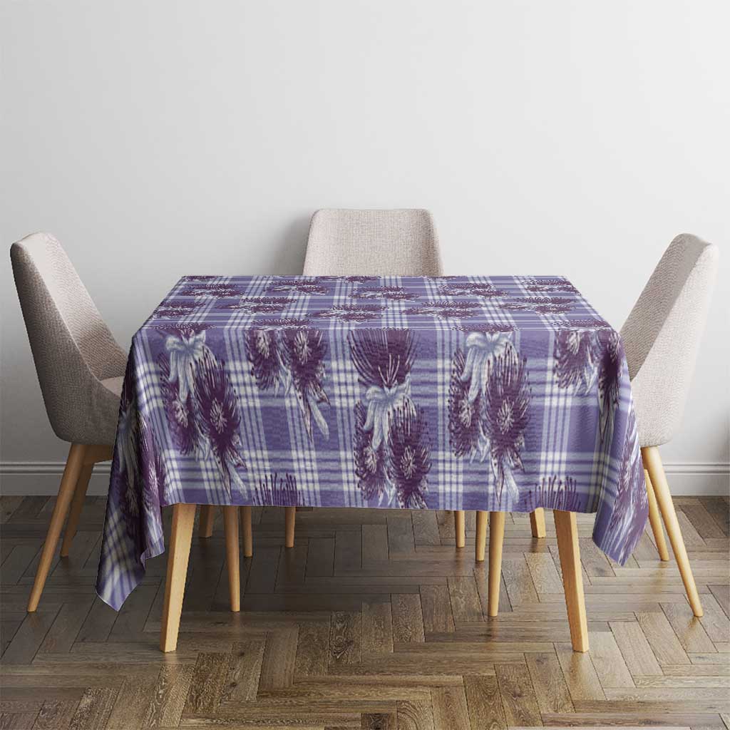 Purple Palaka Hawaii Tablecloth Hawaiian Lehua Blossoms LT05 - Polynesian Pride