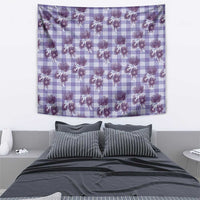 Purple Palaka Hawaii Tapestry Hawaiian Lehua Blossoms LT05 - Polynesian Pride