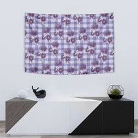 Purple Palaka Hawaii Tapestry Hawaiian Lehua Blossoms LT05 - Polynesian Pride