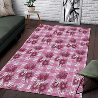 Pink Palaka Hawaii Area Rug Hawaiian Lehua Blossoms LT05 Pink - Polynesian Pride