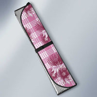 Pink Palaka Hawaii Auto Sun Shade Hawaiian Lehua Blossoms LT05 - Polynesian Pride