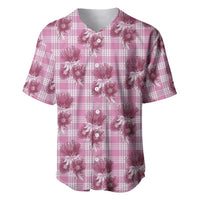Pink Palaka Hawaii Baseball Jersey Hawaiian Lehua Blossoms LT05 Pink - Polynesian Pride