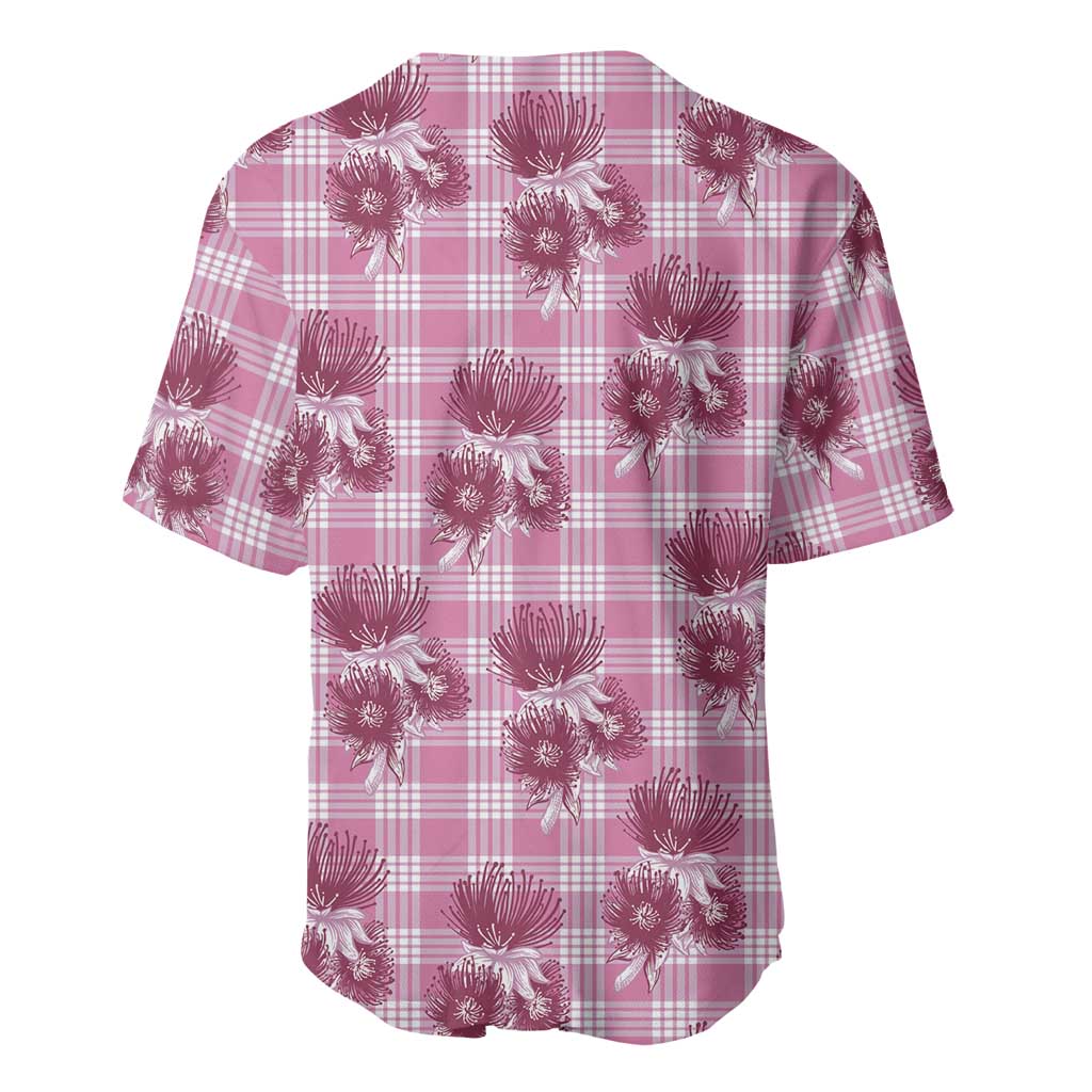 Pink Palaka Hawaii Baseball Jersey Hawaiian Lehua Blossoms LT05 - Polynesian Pride