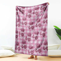 Pink Palaka Hawaii Blanket Hawaiian Lehua Blossoms LT05 - Polynesian Pride